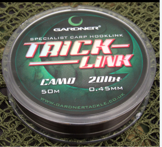 Gardner Trick Link Camo 25lbs 50m specialist carp hook link