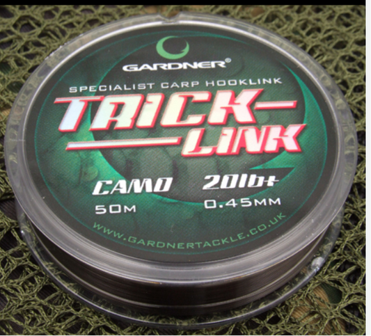 Gardner Trick Link Camo 25lbs 50m specialist carp hook link
