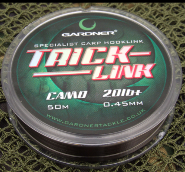 Gardner Trick Link Camo 25lbs 50m specialist carp hook link