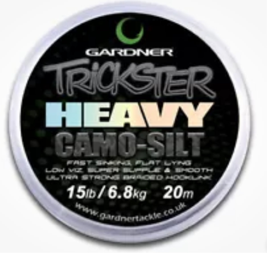 Gardner Tackle Camo Silt Trickster Heavy Braid Hooklink 20lbs 20m - Carp Barbel Coarse Fishing