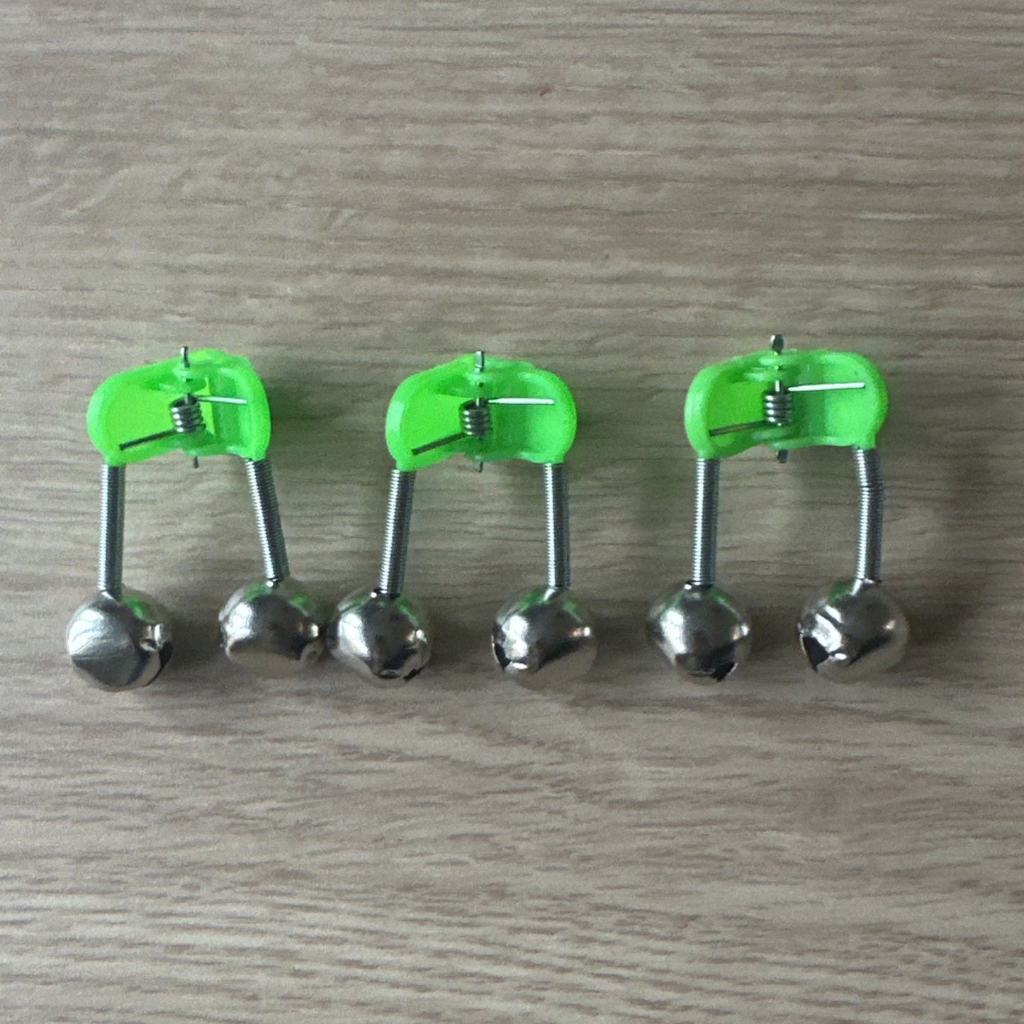 3 X FISHING BELLS SEA FISHING NIGHT ROD TIP TWIN BELL BITE ALARM - UK