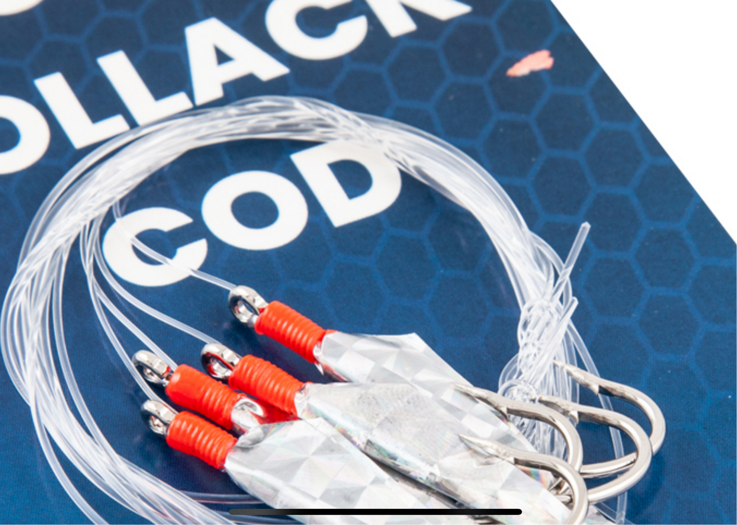 Sonik - 4 Hook Tinsel Flash Attractor Trace mackerel pollack cod