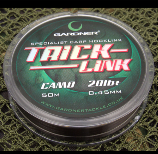 Gardner Trick Link Camo 20lbs 50m Specialist Carp Hooklink