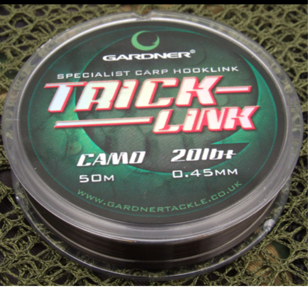 Gardner Trick Link Camo 25lbs 50m specialist carp hook link