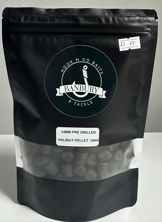 HOOK N GO BRANDED 14mm HALIBUT PELLETS DRILLED 350g carp barbel chub perch