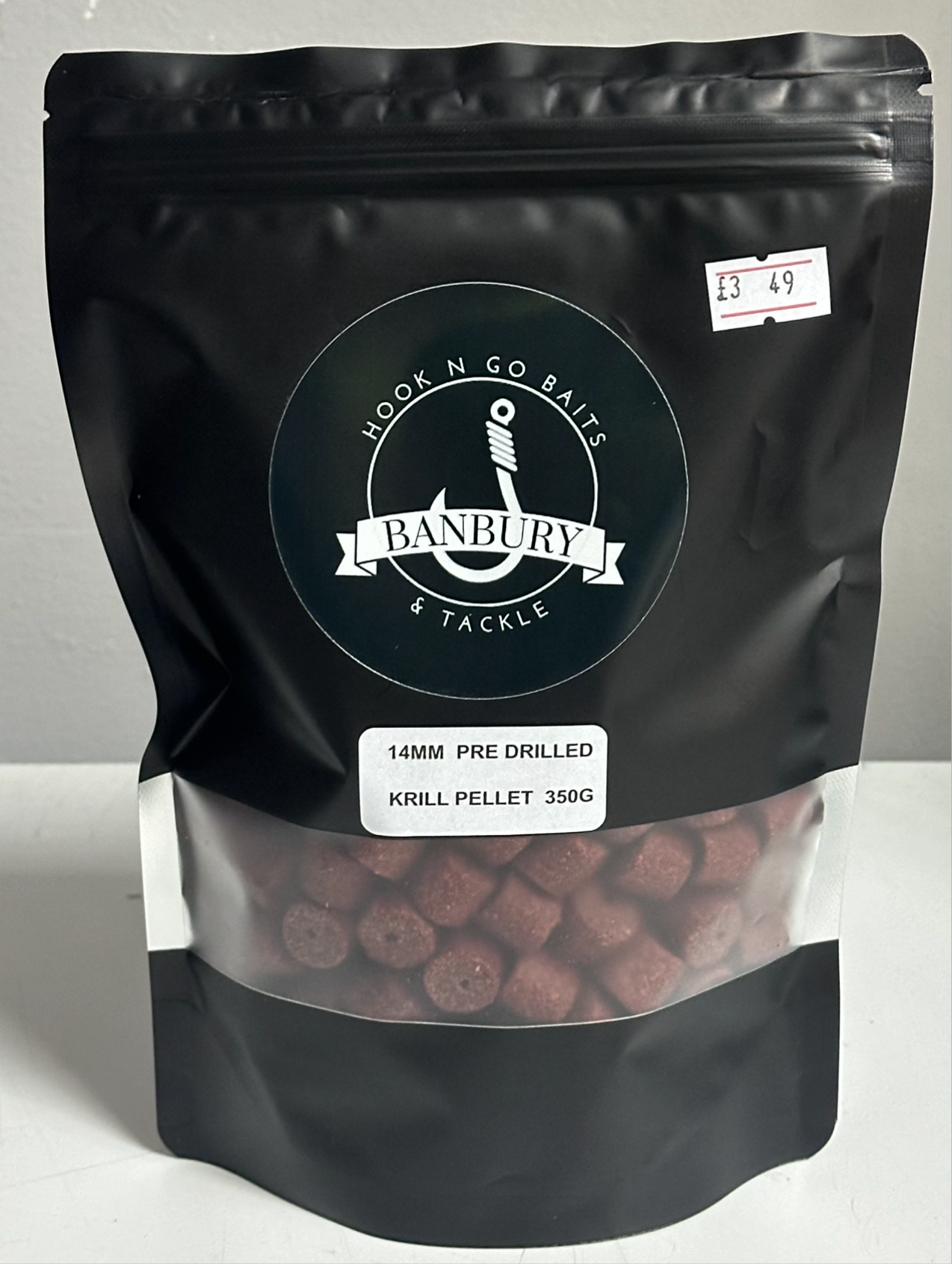 HOOK N GO BRANDED 14mm krill    pre drilled pellets