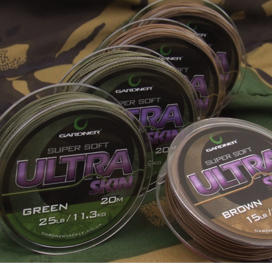 GARDNER - ULTRA SKIN SUPER SOFT BRAIDED HOOKLINK GREEN 15lb 20m