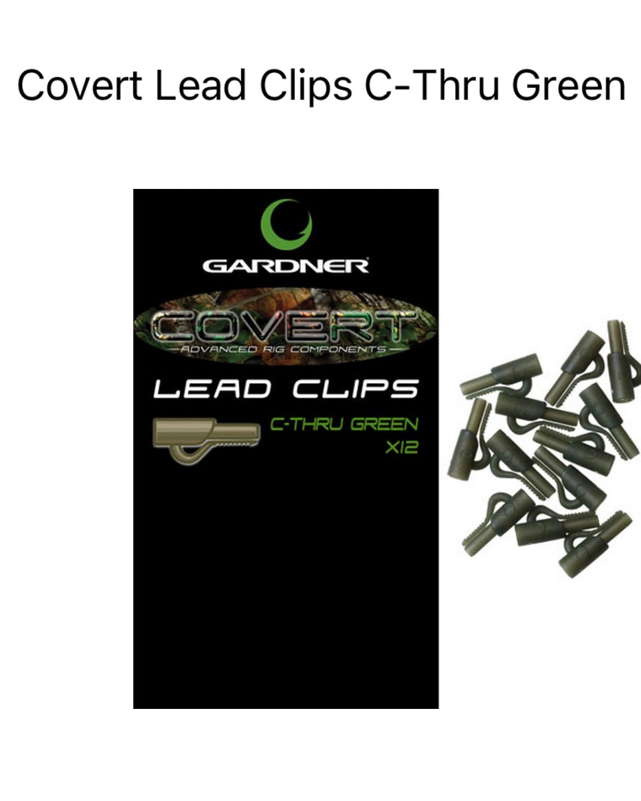Gardner Tackle Covert Lead Clips C-Thru Green
