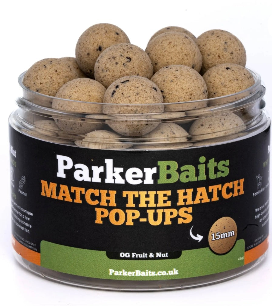 PARKER BAITS - 15mm MATCH THE HATCH POP-UPS – OG FRUIT & NUT