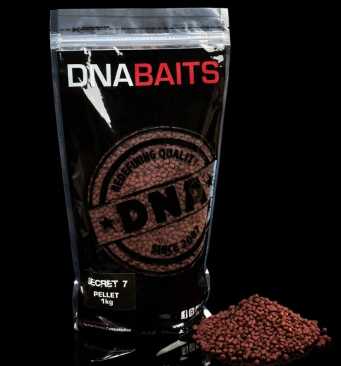 DNA BAITS SECRET 7 SHELF LIFE BOILIES BAIT 1KG CARP BARBEL CHUB