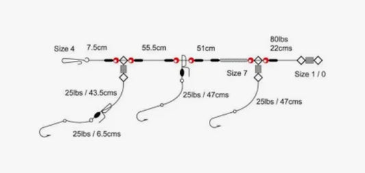 AXIA TRONIXPRO 3 Hook Loop VARIOUS SIZES cod bass plaice rays