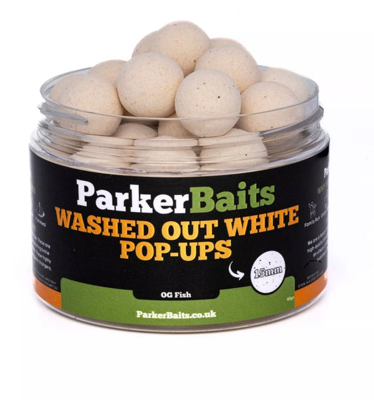 Parker Baits - 15mm Og Fish Washed Out White Pop-Ups  Hookbaits