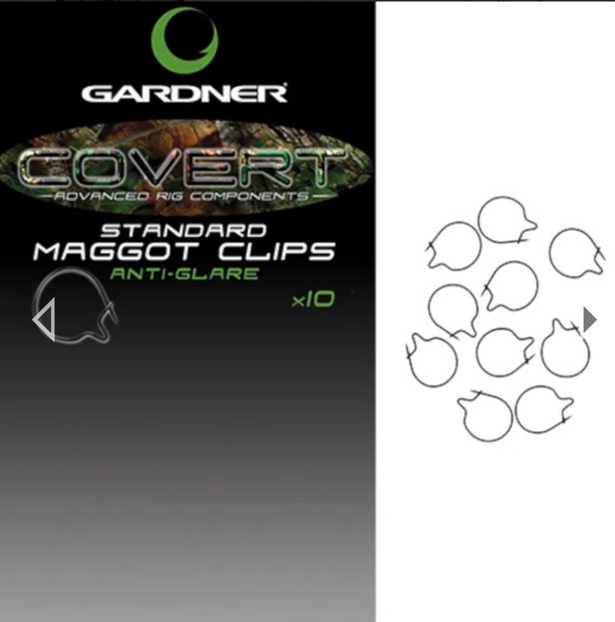 GARDNER TACKLE - COVERT MAGGOT CLIPS STANDARD 10mm