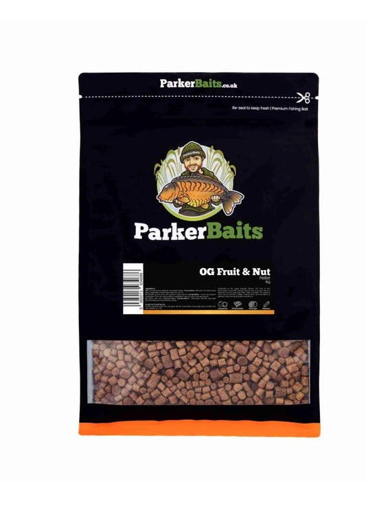 PARKER BAITS - PELLET – OG FRUIT & NUT – 1KG carp barbel chub perch