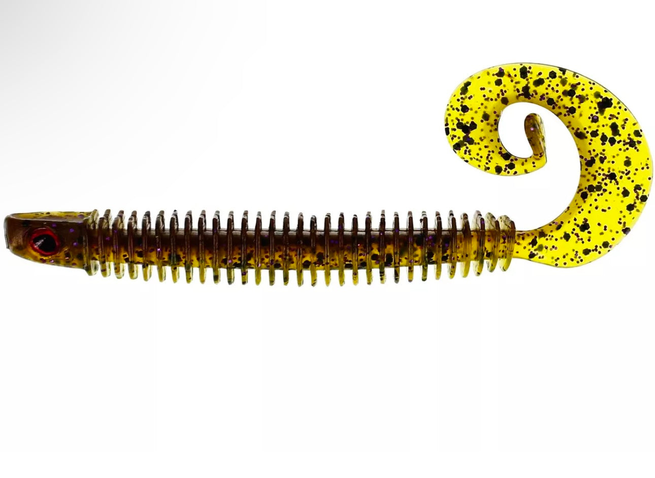 Westin RingTeez Curltail 10cm (8pcs)Green Pumpkin Purple