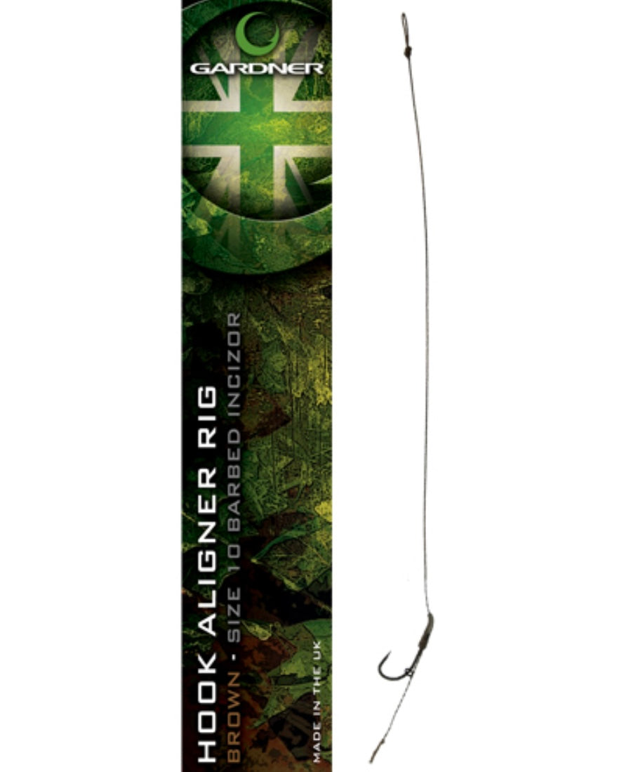 GARDNER TACKLE Aligner Rig Green Barbless  size 8