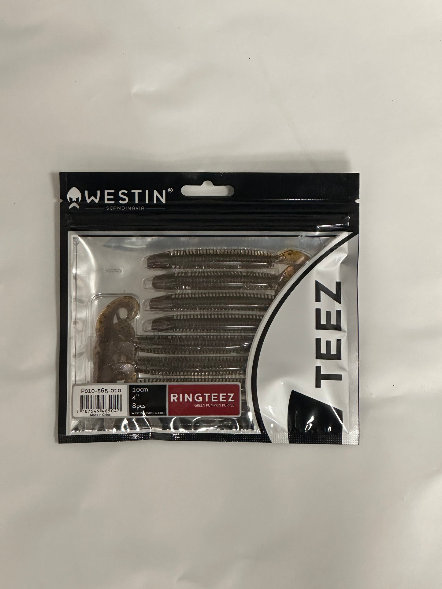 Westin RingTeez Curltail 10cm (8pcs)Green Pumpkin Purple