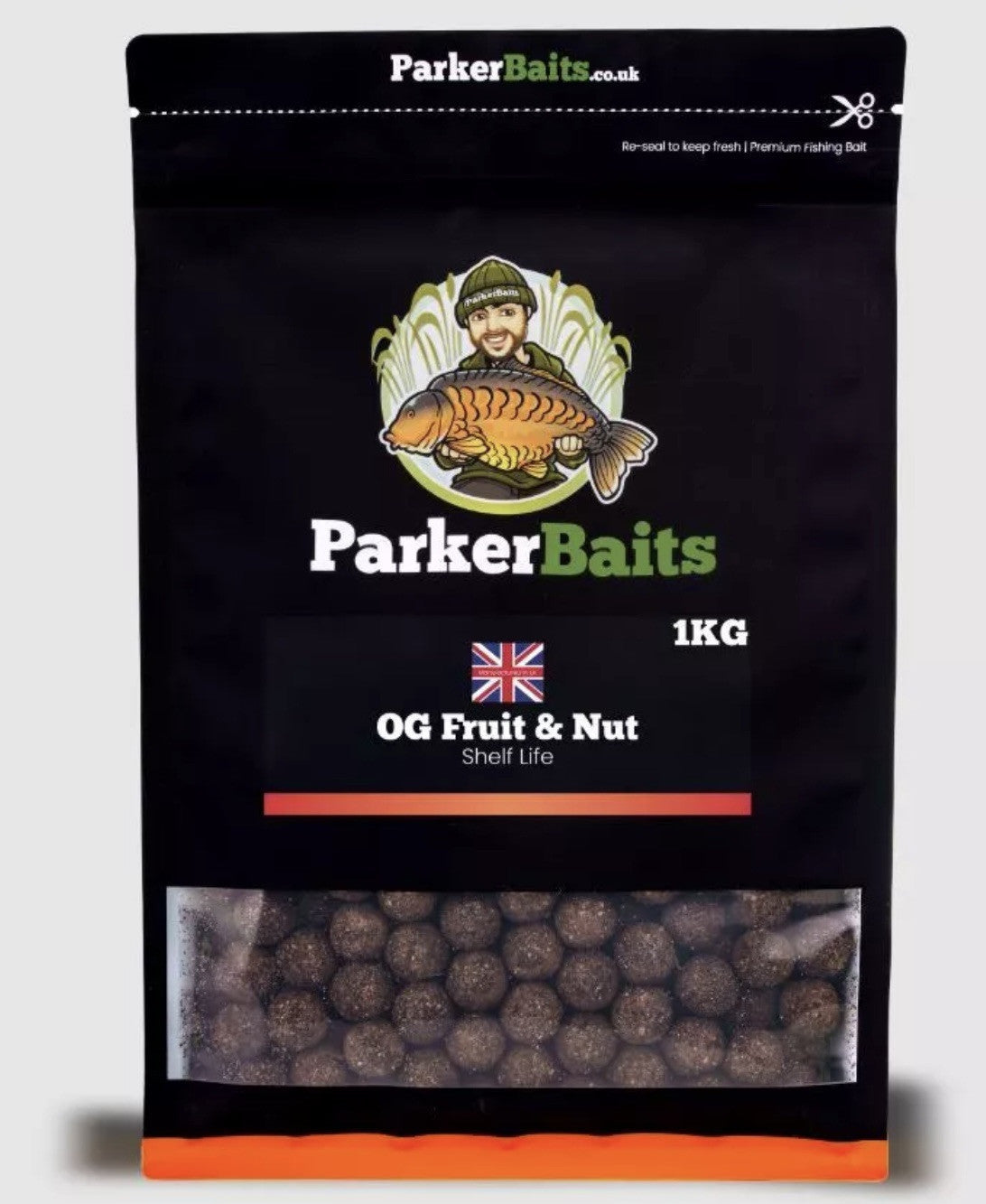 PARKER BAITS - 10mm OG FRUIT & NUT BOILIES Shelf Life 10 mm 1KG Bag