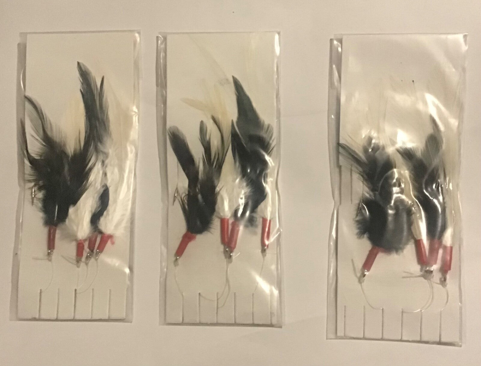 3 X 4Hook Mackerel Feathers Sea Fishing Rigs Select Colours