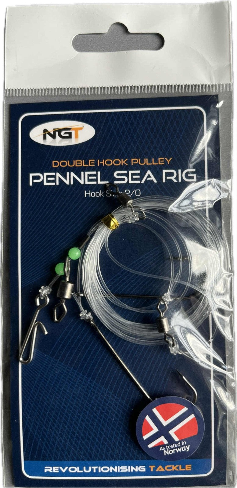 NGT Pennel Sea Rig Hook Size 2/0 Beach Pier Fishing 80lb Line