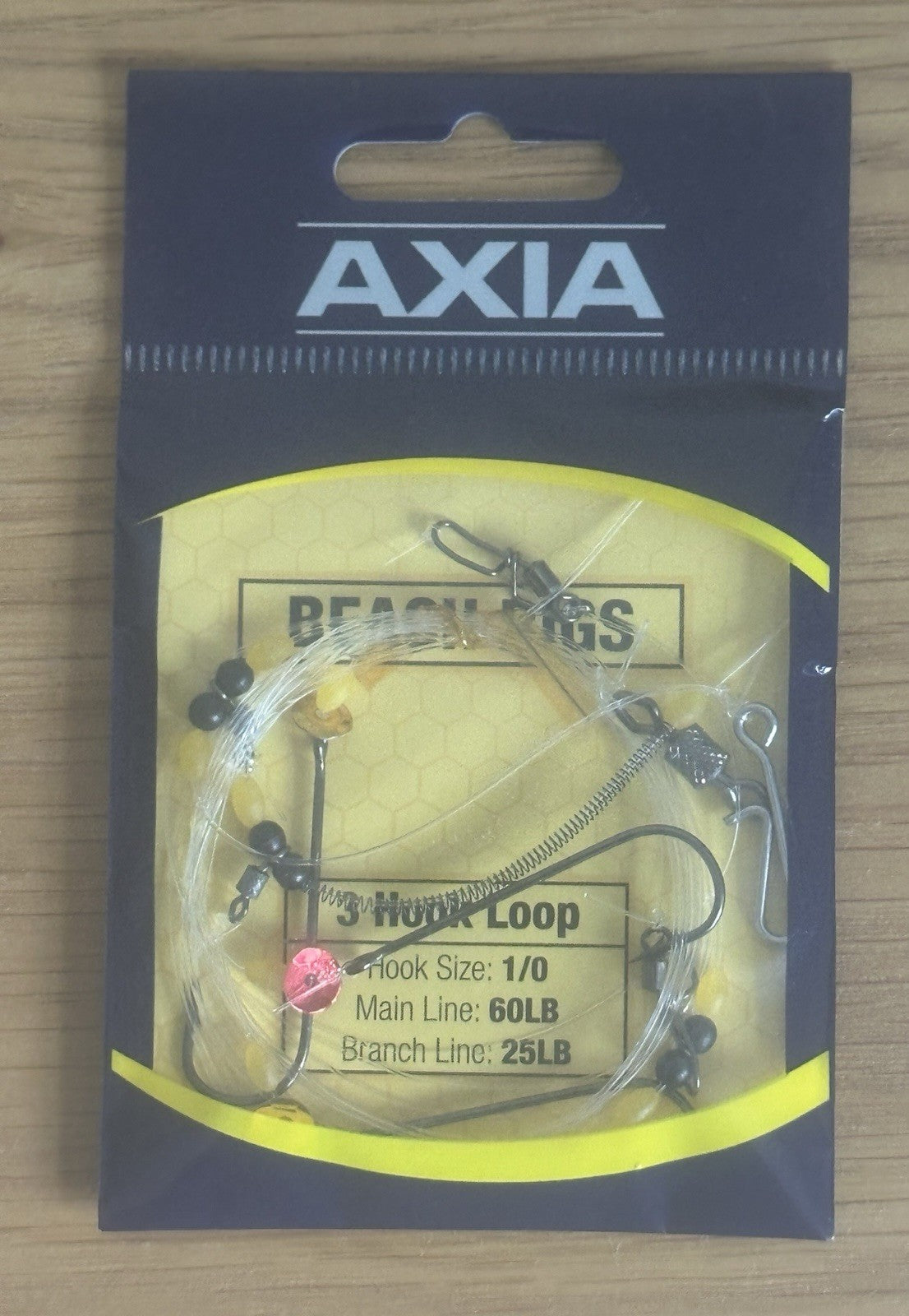 Axia Sonik 3 Hook Loop Hook Size 1/0 Beach Rigs Sea Fishing Bass Mackerel COD