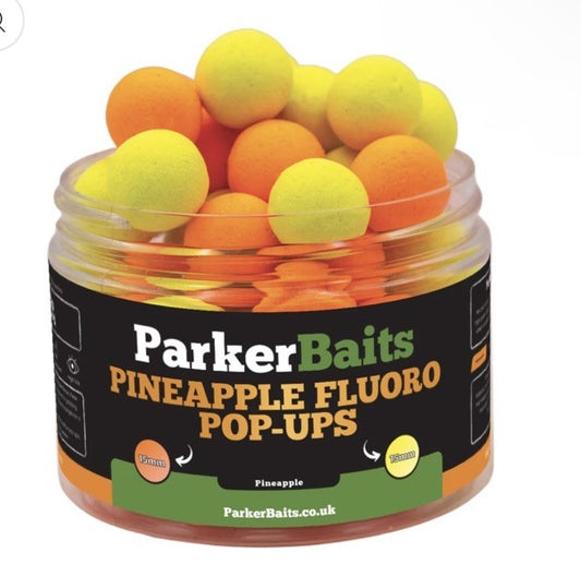 Parker Baits Fluoro 15 mm Pop-Ups Pineapple / Carp Fishing Bait