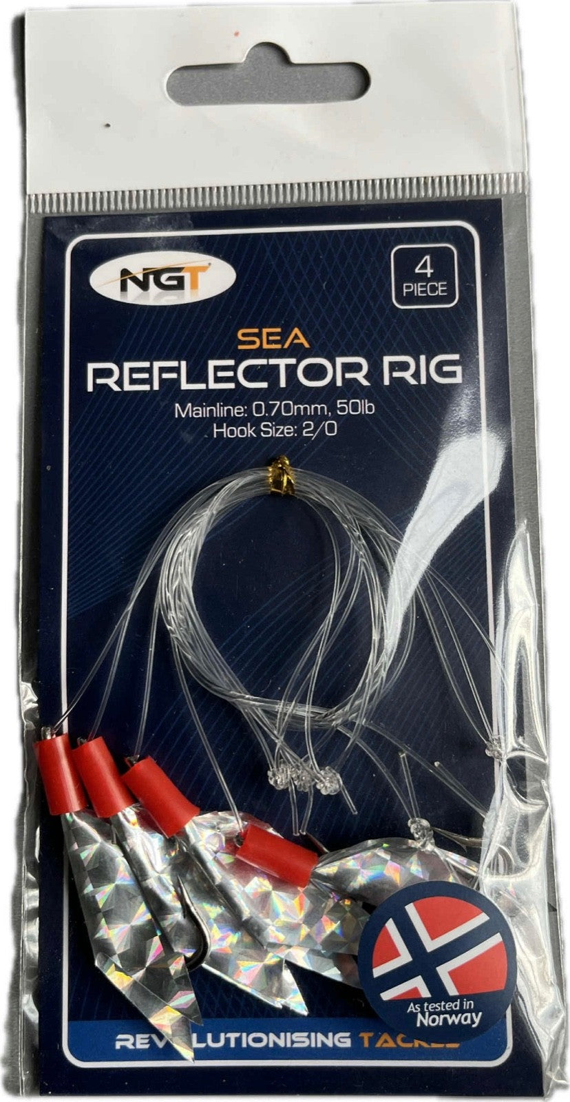 NGT 4 Hook Reflector Rig Hook Size 2/0 50lb Line Beach Pier Fishing