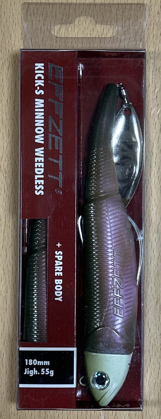 DAM EFFZETT KICKS MINNOW WEEDLESS + Spare Body 180mm Jigh 55g
