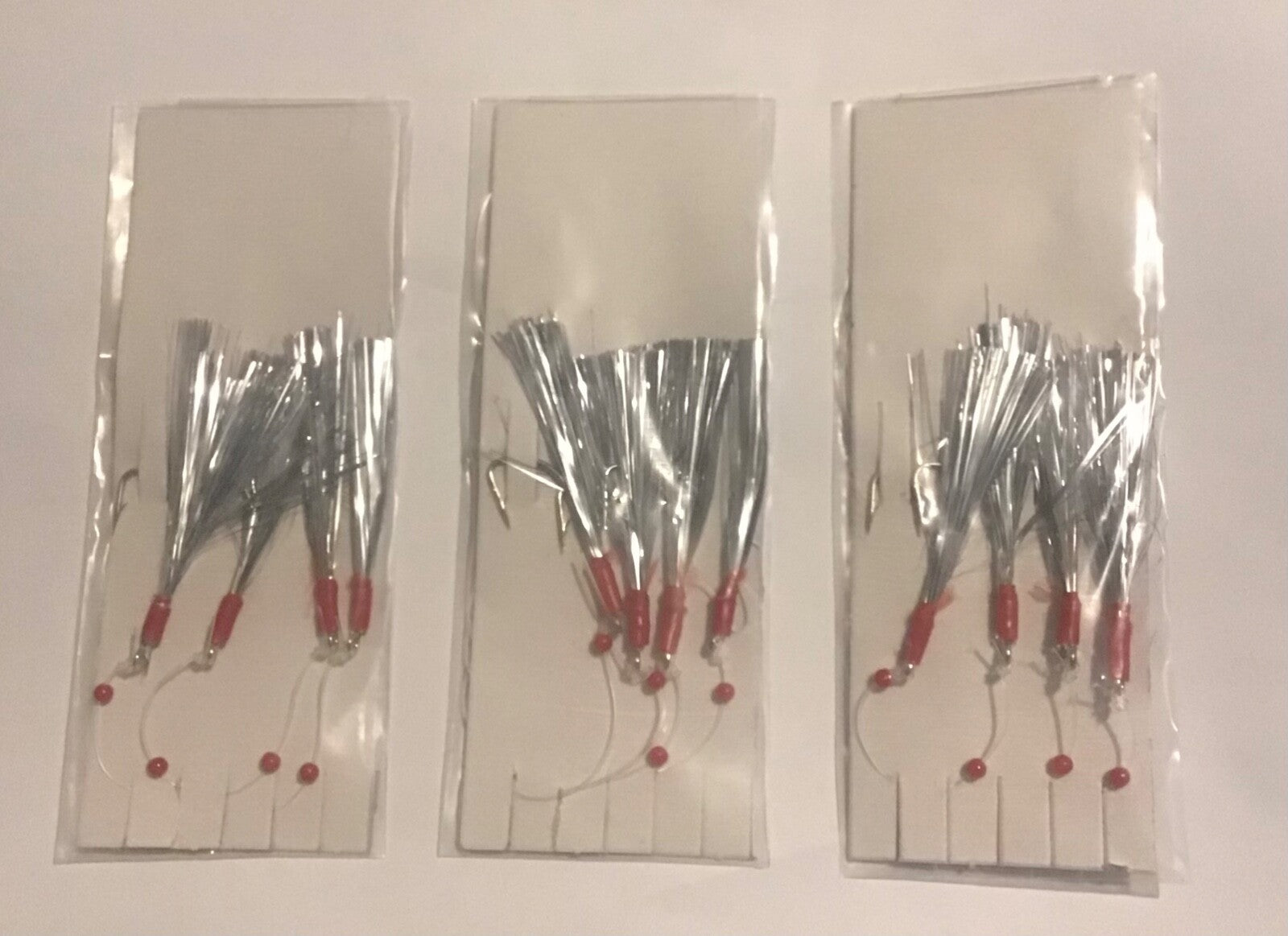 3 X 4Hook Mackerel Feathers Sea Fishing Rigs Select Colours