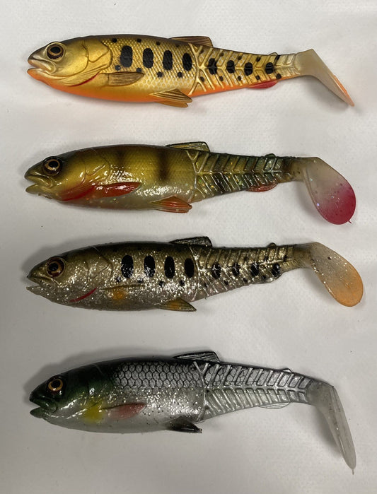 4 X Savage Gear Craft Cannibal Paddletail 12.5cm 20g Predatory Fishing