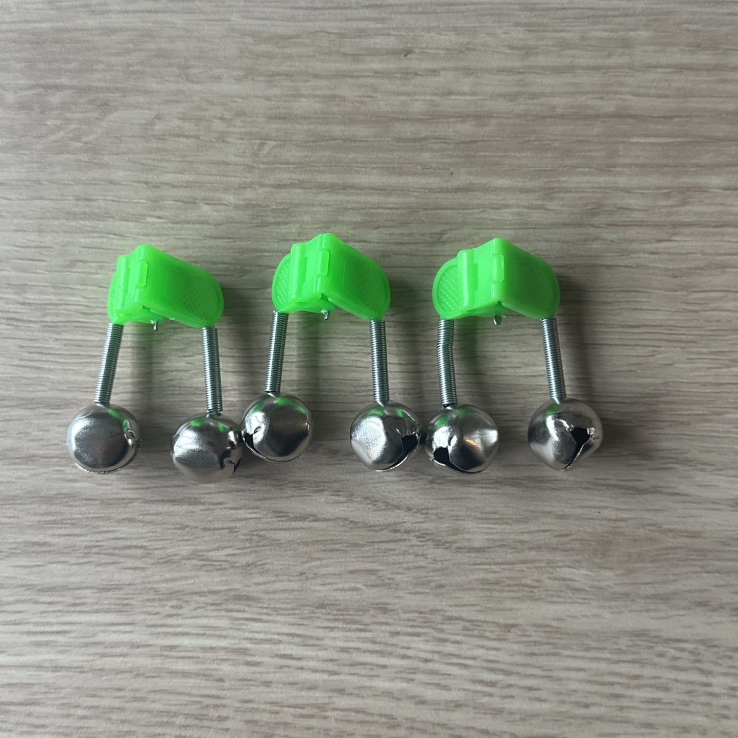 3 X FISHING BELLS SEA FISHING NIGHT ROD TIP TWIN BELL BITE ALARM - UK