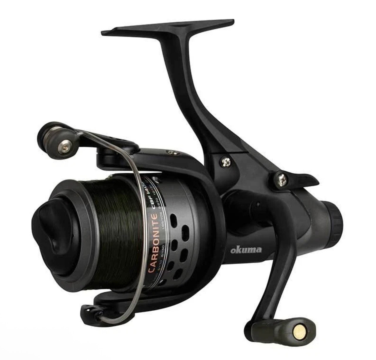 Okuma Carbonite XP CBF 140a Baitfeeder Carp Reel - Spare Spool & Line - CBF-140A