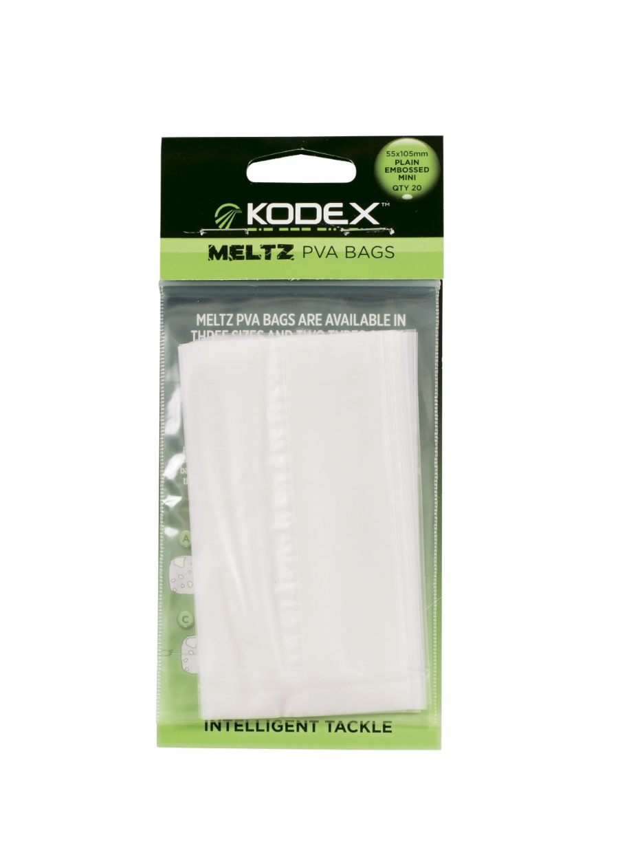 KODEX MELTZ PVA BAGS-PLAIN MINI (55MM X 105MM) (20PC)