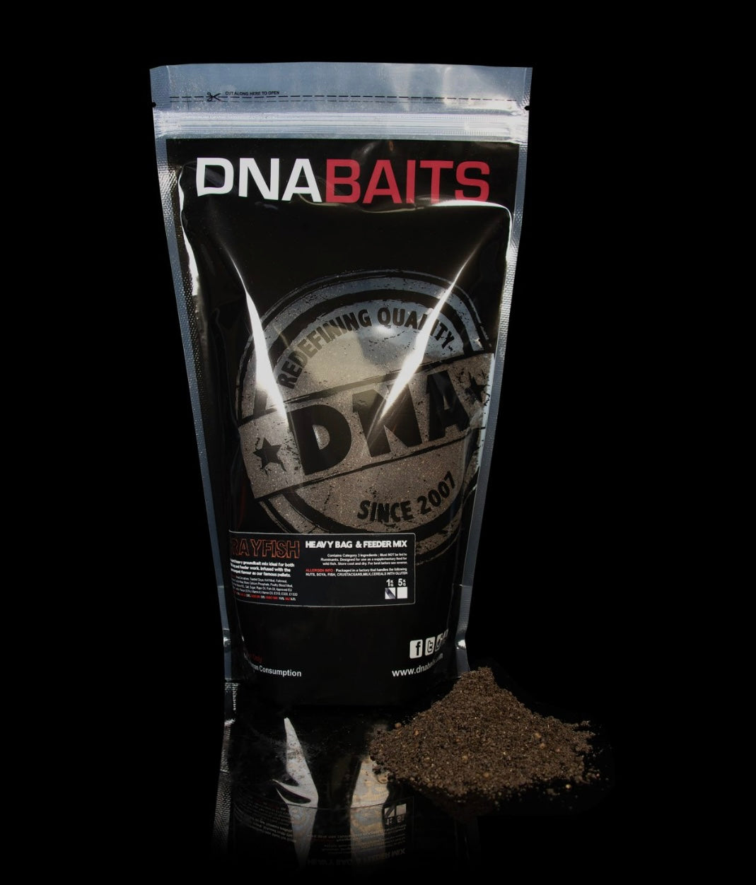 DNA BAITS CRAYFISH HEAVY BAG AND FEEDER MIX 1KG