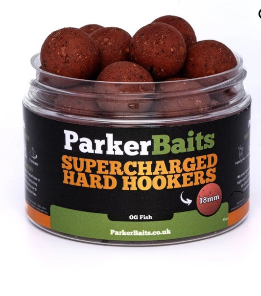 Parker Baits Supercharged Hard Hookers OG Fish 18mm Carp Barbel course fishing